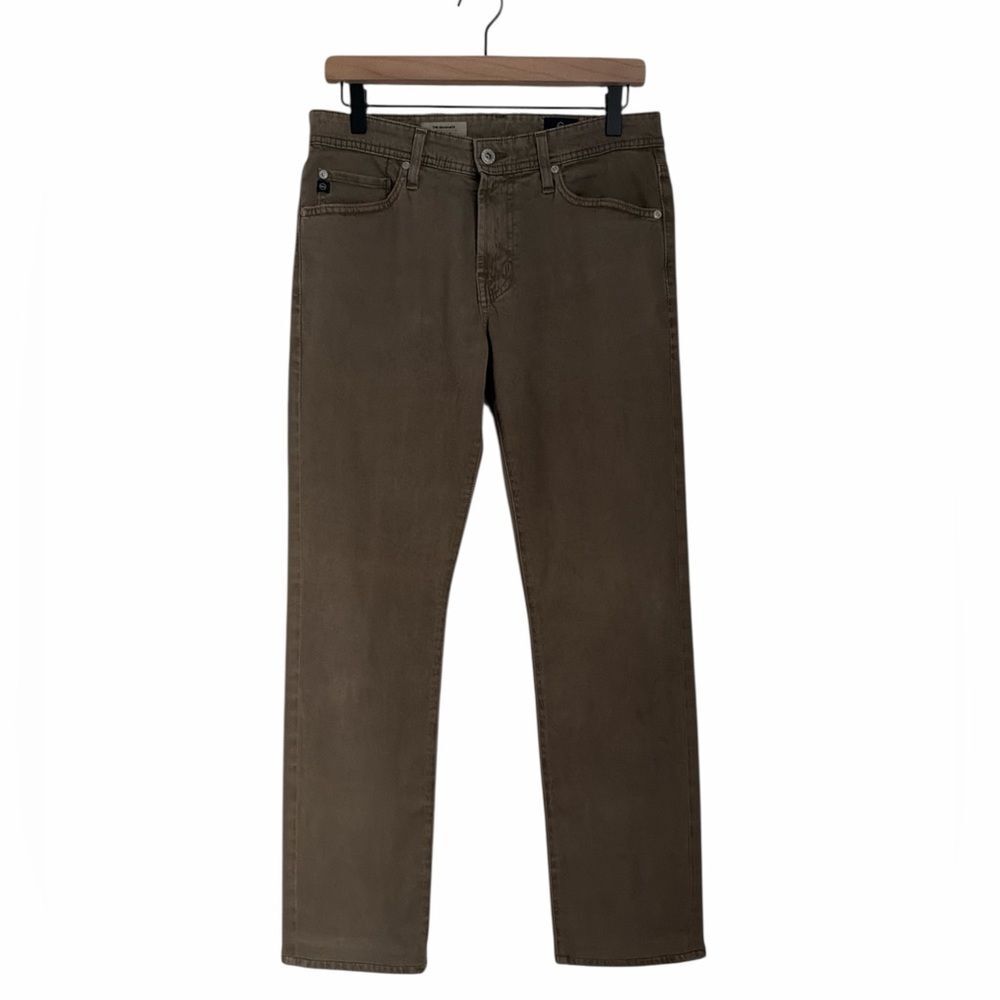AG Adriano Goldschmied The Graduate Tailored Leg Brown Stretch Jeans 29x31